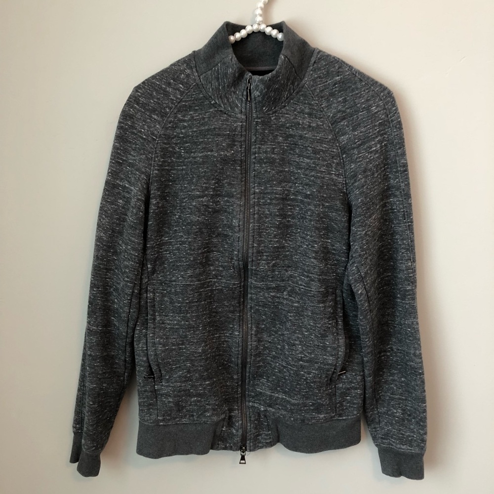 Vince Men’s Grey Bomber Zip Up